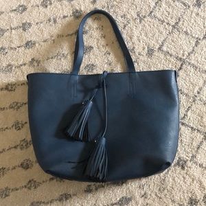 Merona navy tote bag with matching crossbody